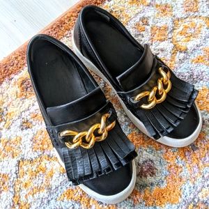 Giuseppe Zanotti gold chain loafer